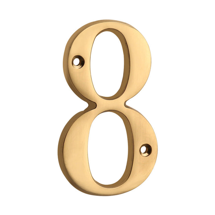 4 Inch Modern Floating Gold Brass House Numbers -Homdiy