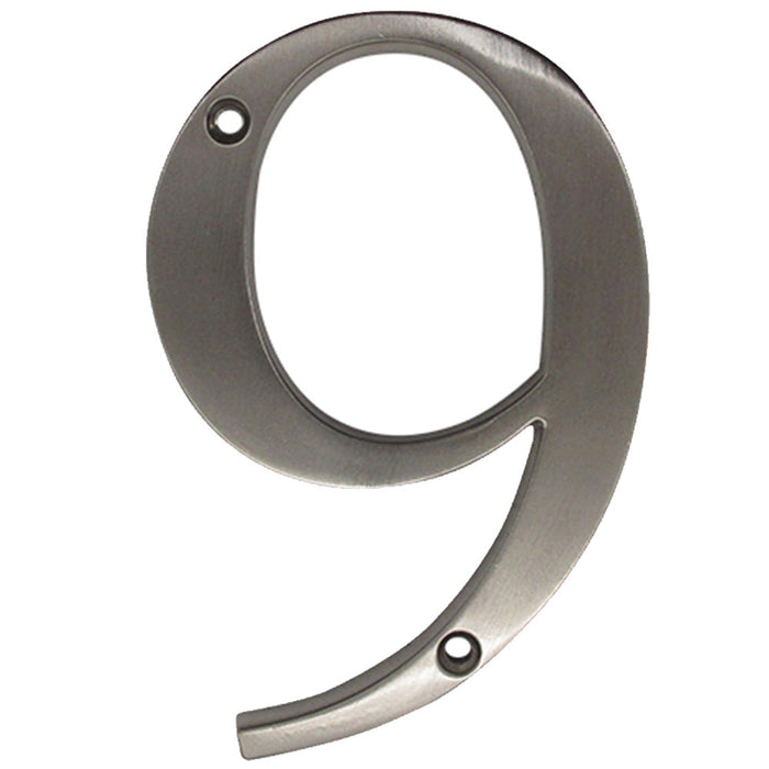 4 Inch Modern Zinc Alloy Silver House Number Signs -Homdiy