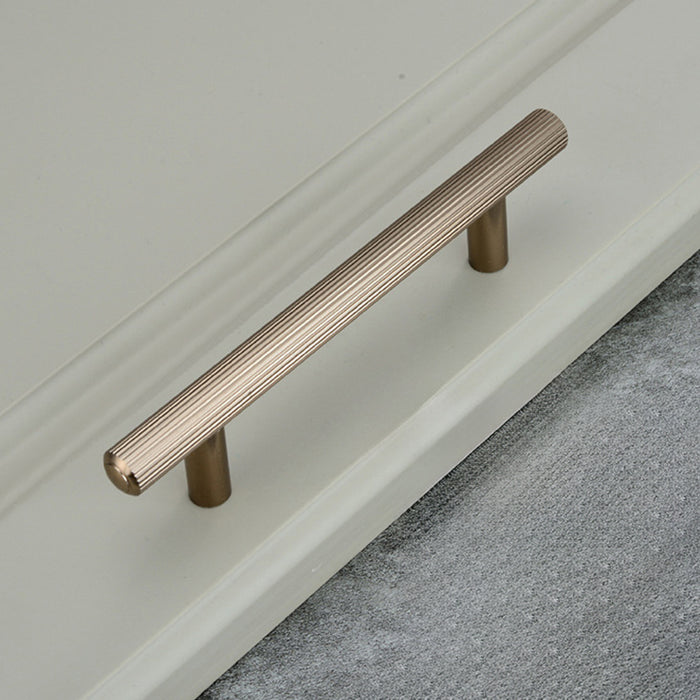 Minimalist Aluminum Alloy Knurled Cabinet Handle For Furniture