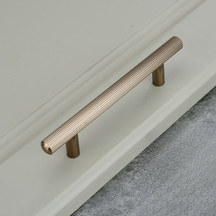 Minimalist Aluminum Alloy Knurled Cabinet Handle For Furniture