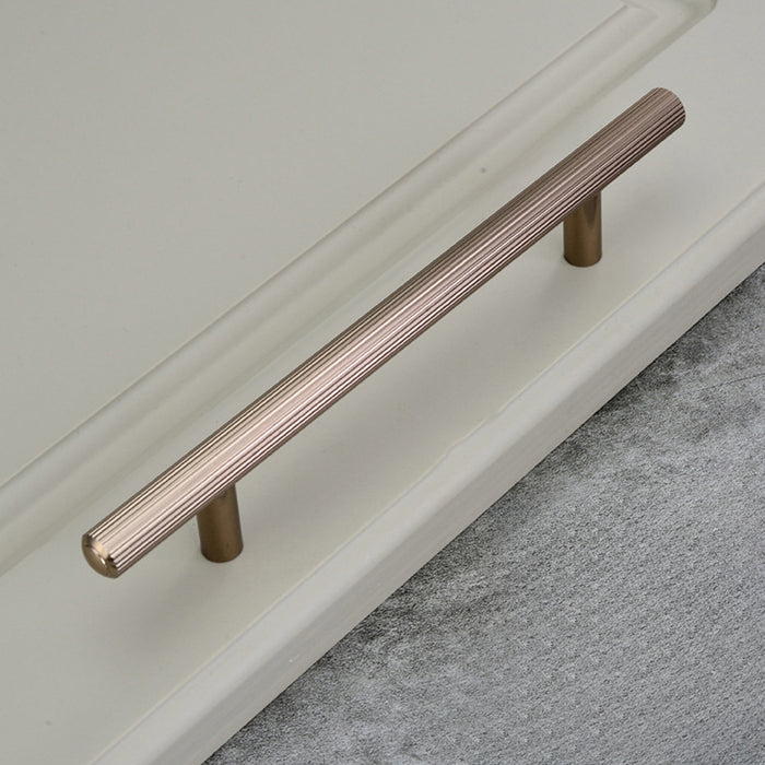 Minimalist Aluminum Alloy Knurled Cabinet Handle For Furniture