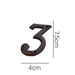 3 Inch Antique Cast Wrought Iron House Door Numbers -Homdiy