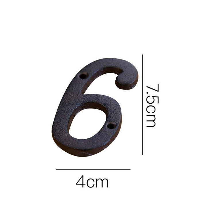 3 Inch Antique Cast Wrought Iron House Door Numbers -Homdiy