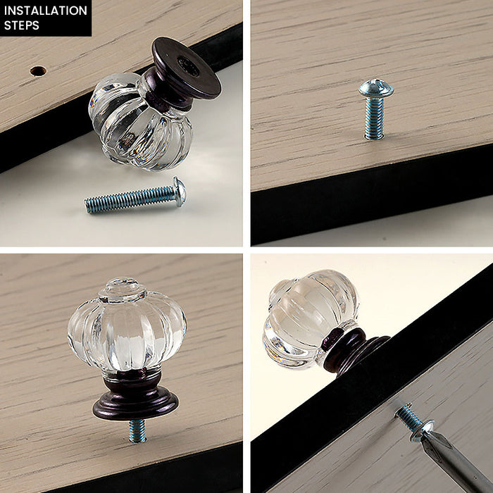 Fashion Acrylic Crystal Cabinet Knobs