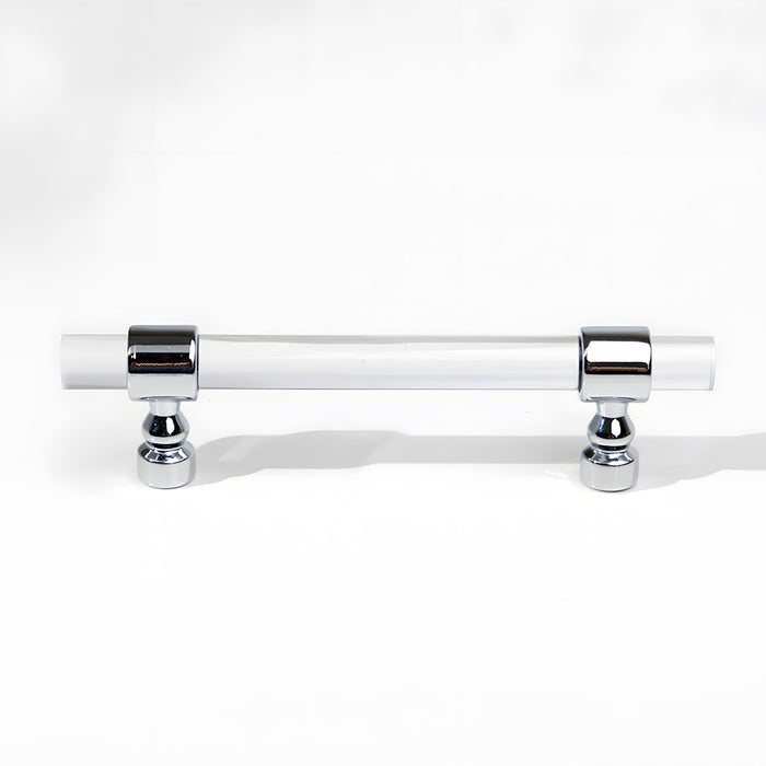 clear silver cabinet handle