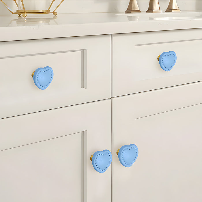 Modern Colorful Leather Cabinet Drawer Knobs