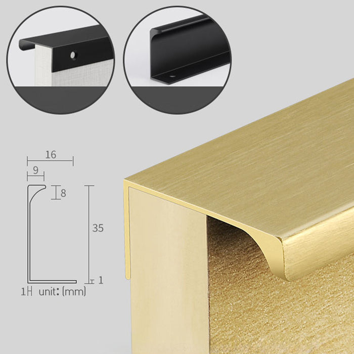 Minimalist Metal Invisible Edge Pulls for Cabinets