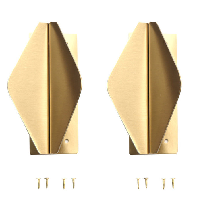 Triangle Modern Brass Gold Kitchen Cabinet Edge Pulls