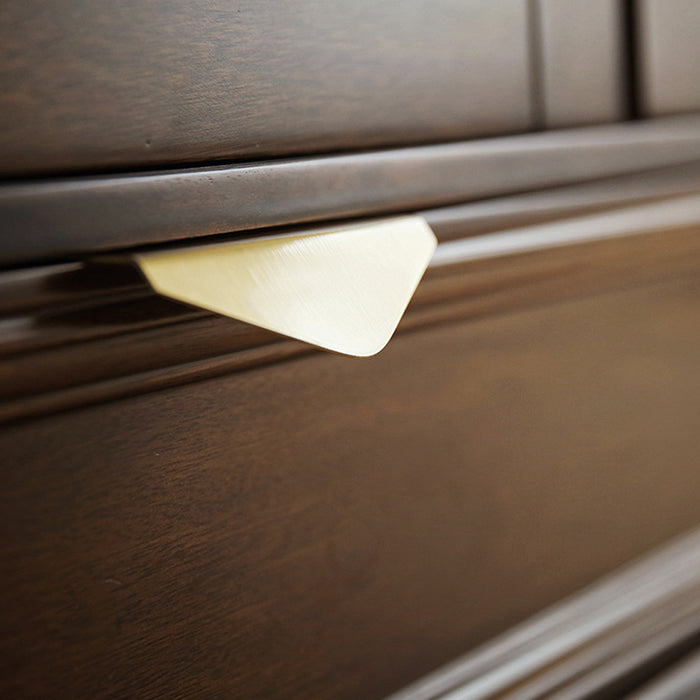 Triangle Modern Brass Gold Kitchen Cabinet Edge Pulls