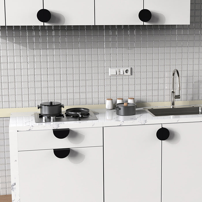 Modern Half Moon Kitchen Cabinet Edge Pulls