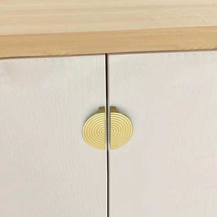 Unique Modern Semi-Circular Gold Kitchen Cabinet Door Handles