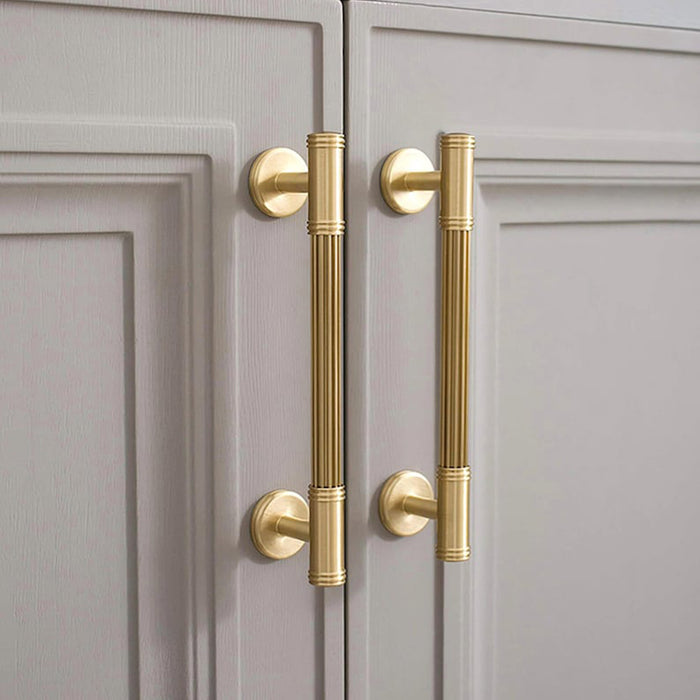 Modern French Solid Brass Cabinet Handles