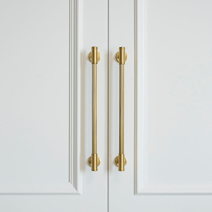 Modern French Solid Brass Cabinet Handles