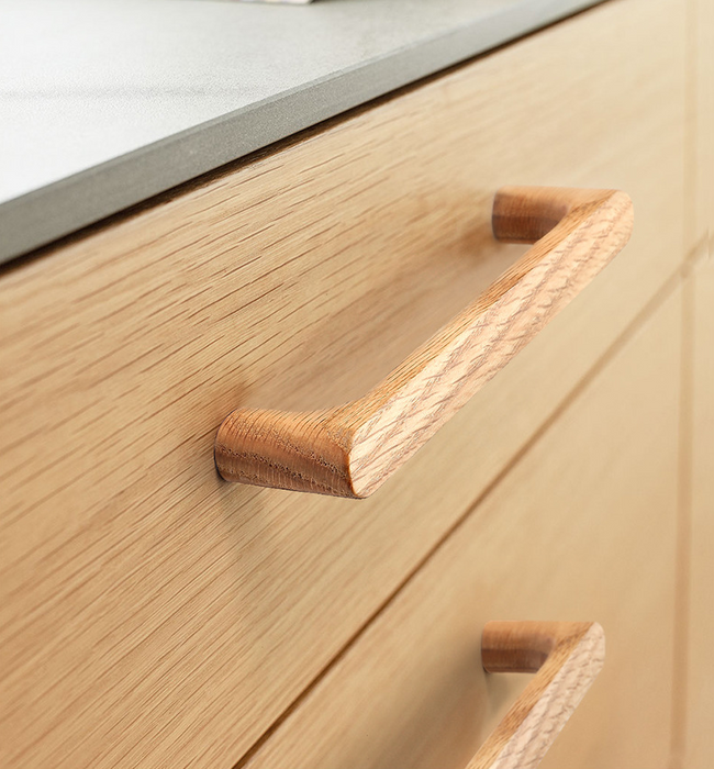 Wooden Furniture Handle Natural Walnut Kitchen Cabinet Handles