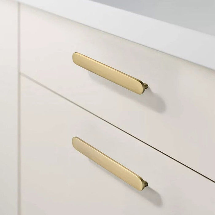Goldenwarm Cabinet Handles And Kitchen Door Pulls Brushed Brass Modern Gold