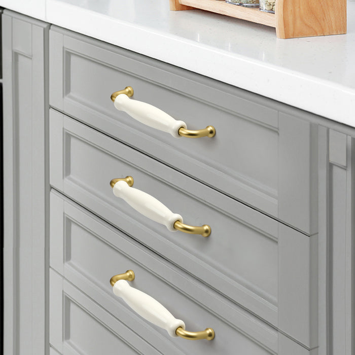 goldenwarm Kitchen Cabinet Knobs Gold Dresser Drawer Knobs - 25 Pack  Brushed Brass/Gold Cabinet Drawer Handles Zinc, Mushroom