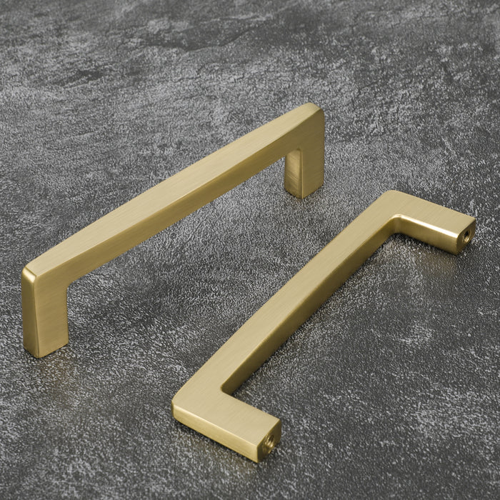 Gold Cabinet Pulls Brushed Brass Drawer Handles Solid Kitchen Door Handles