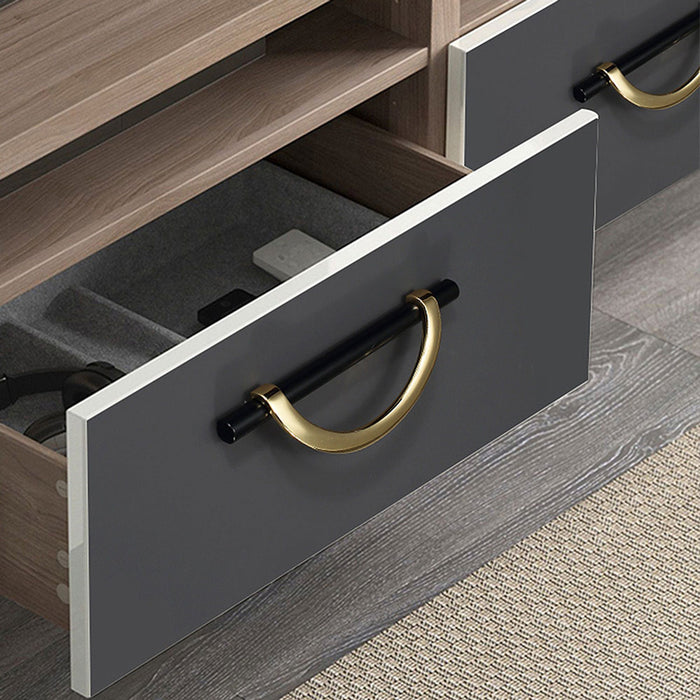 Black Cabinet Pulls Kitchen Cabinet Drawer Pulls Semicircle Wardrobe Door  Handles Solid Modern Drawer Pulls Handles for Cupboards — Goldenwarm